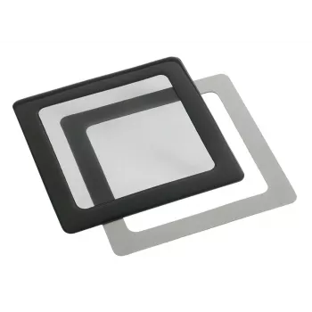 Tolmufilter DEMCiflex DF0002 80 mm ventilaatorile, must, 105,3 × 105,3 mm