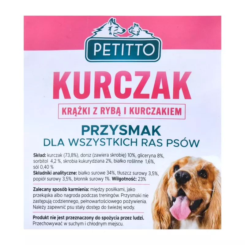 PETITTO kala- ja kanarõngad - koeramaius - 500 g