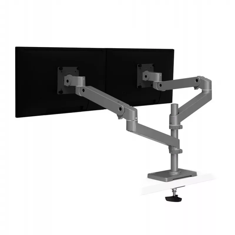 Ergotron LX Pro - Kinnituskomplekt (kahe käega) - 2 LCD-ekraanile - perforatsiooniplaadile kinnitamiseks - Alumiinium - Tumehall - Ekraani suurus: kuni 61 cm (kuni 24 tolli)