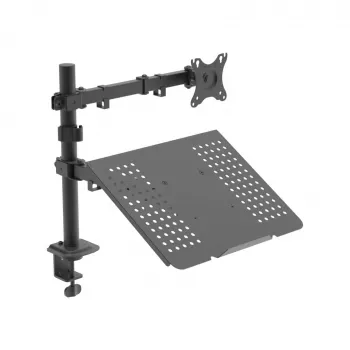 Akyga AK-MB-04 monitori lauakinnitus sülearvutialusega, 15-32 tolli, 2x 10 kg, VESA 75x75 / 100x100, must