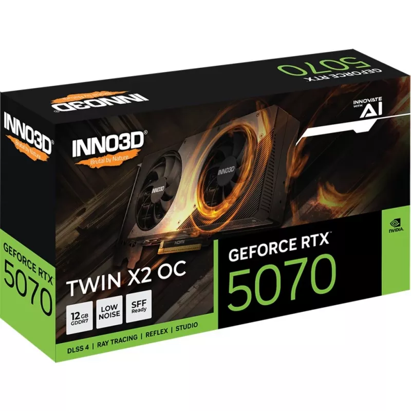 INNO3D GeForce RTX 5070 TWIN X2 OC 12GB GDDR7 graafikakaart