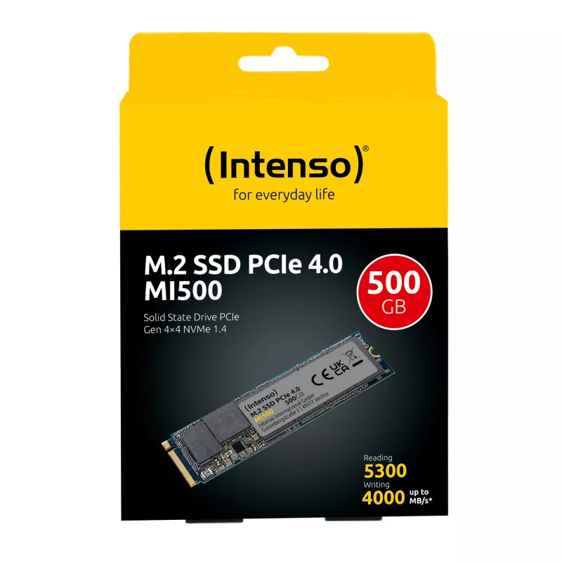 SSD-ketas Intenso M.2 500GB MI500 NVMe PCIe 4.0 x4