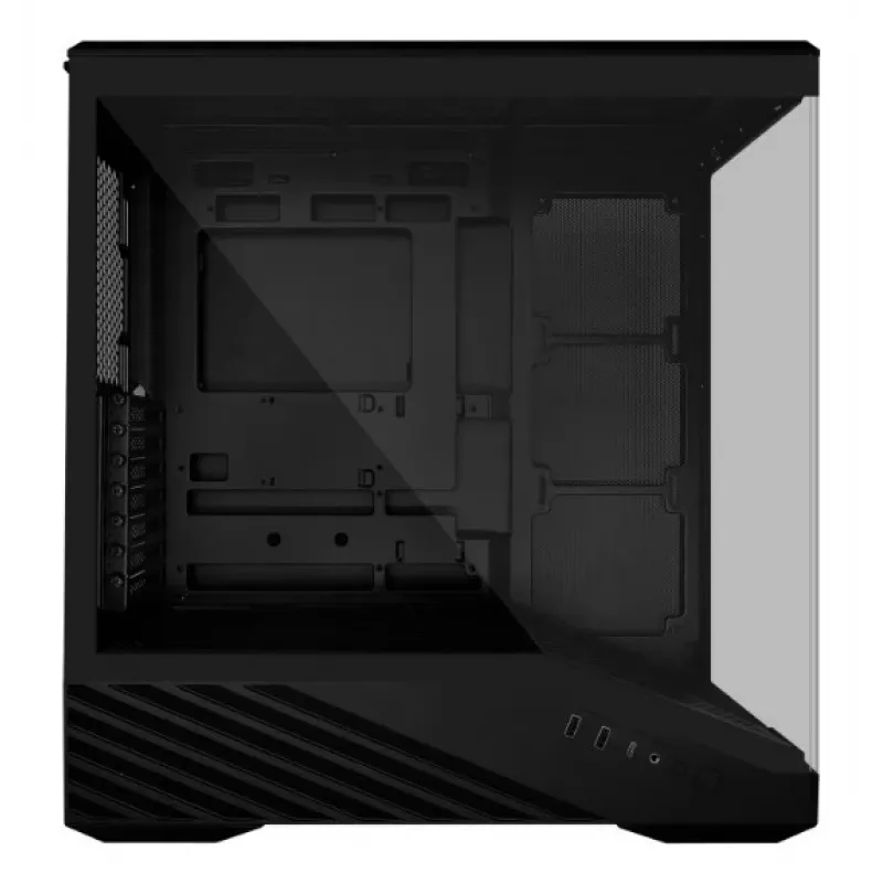 Lian Li Vector V100 Midi Tower — Must läbipaistva paneeliga, toetab 3×120 mm külje- + 1×120 mm tagumist ventilaatorit, 3,5-tolline HDD, 2,5-tolline SSD, 235,5×446×484,6 mm