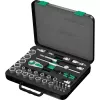 Socket wrench set Wera 05003645001 37 pcs Must roheline