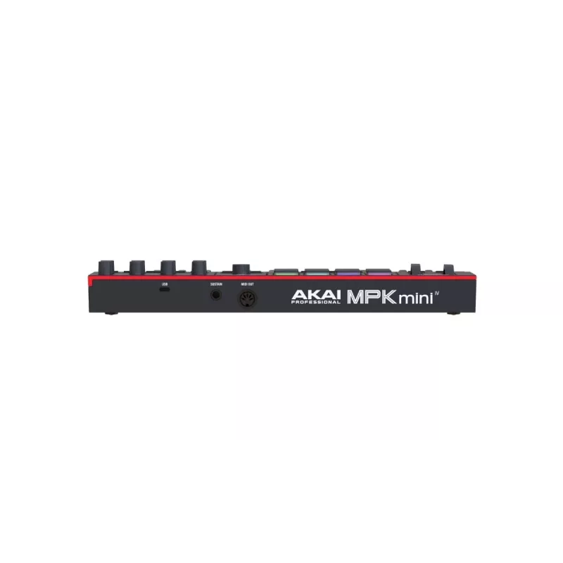 MIDI-klaviatuur AKAI MPK MINI 4 must — 25 klahvi, 8 padi, 8 enkooderit, arpedžaator, USB-C, MIDI-väljund