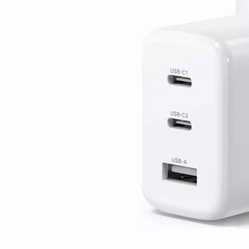 Seinalaadija UGREEN CD275 2× USB USB-C 65W valge — kahe USB-C 65W kiirlaadimine, 100–240 V sisend