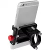 LogiLink Fahrrad-Smartphonehalterung, fixiert, schwarz/rot hochwertige Aluminiumlegierung, geeignet für Mobilgeräte - 1 Stück (AA0146)