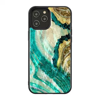 Kaitsev iKins-ümbris Apple iPhone 12 Pro Max jaoks — akvaat-achaat disain