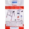 Koklapitav astmelaud Krause Treppy Silver 130020 — alumiinium, 2 astet, kandevõime 150 kg, kokkupandult 55×20 cm, kaal 2 kg