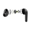 SAVIO kõrvasisene TWS-peakomplekt TWS-12, Bluetooth 5.3, sisseehitatud mikrofon, must
