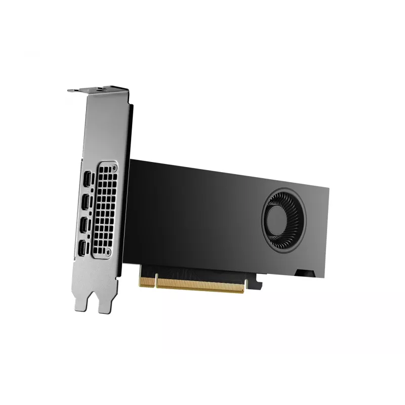 PNY NVIDIA 2000 Ada 16GB madala profiiliga, PCIe 4.0 X16, kahe pesaga, 4x Mini DP 1.4a, 16 GB GDDR6 ECC 128-bit, HDCP 2.2, HDMI 2.0, väike kast