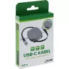 USB-C kaabel InLine 35850, 100W toiteedastus, 0,80 m, must/hall