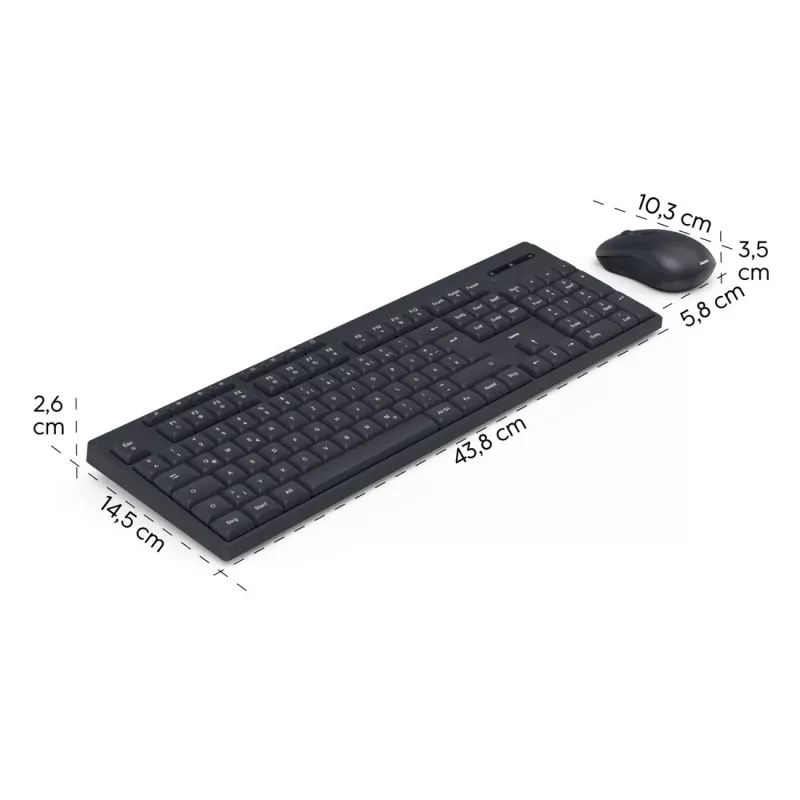 klaviatuuri ja hiire komplekt WKM-200 must