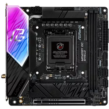 Emaplaat ASROCK B860I Lightning WiFi — Intel B860, LGA 1851, Mini-ITX, DDR5, 2x DIMM, 4x M.2, 2,5Gb LAN, Wi-Fi 6E, Bluetooth 5.3