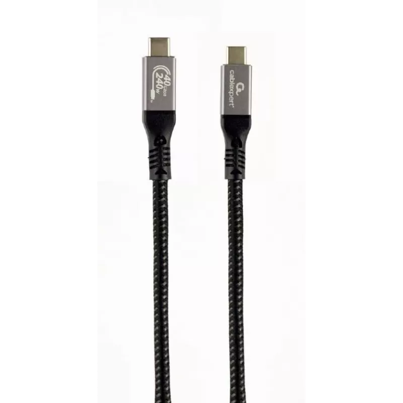 USB-C kuni USB-C kaabel GEMBIRD CCBP-USB4-CMCM240 1,5 m, USB4 Gen 3x2, 40 Gbit/s, 240 W, must