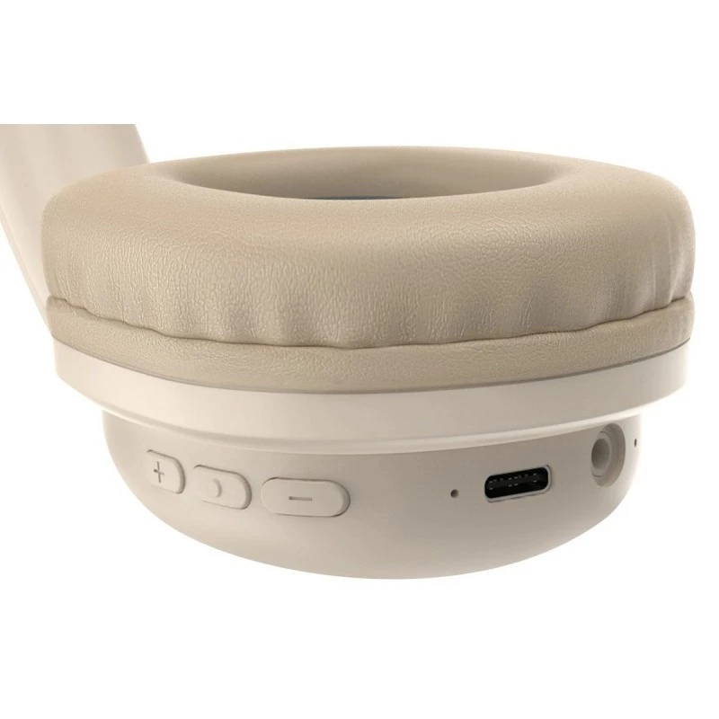 Juhtmevabad kõrvapealsed kõrvaklapid DEFENDER EEMOTION B640 BEEŽ — binauraalsed, suletud akustikaga, USB-C, AUX, 20–20000 Hz, 105 dB