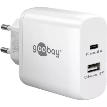 Goobay 65412 mobiilseadme laadija Kõrvaklapid, Sülearvuti, Nutitelefon, Tahvelarvuti Valge Siselaadija