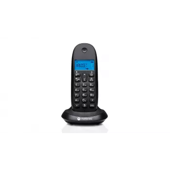 Juhtmeta telefon Motorola C1001CB Must — DECT juhtmeta telefonitoru 1,6-tollise ekraaniga