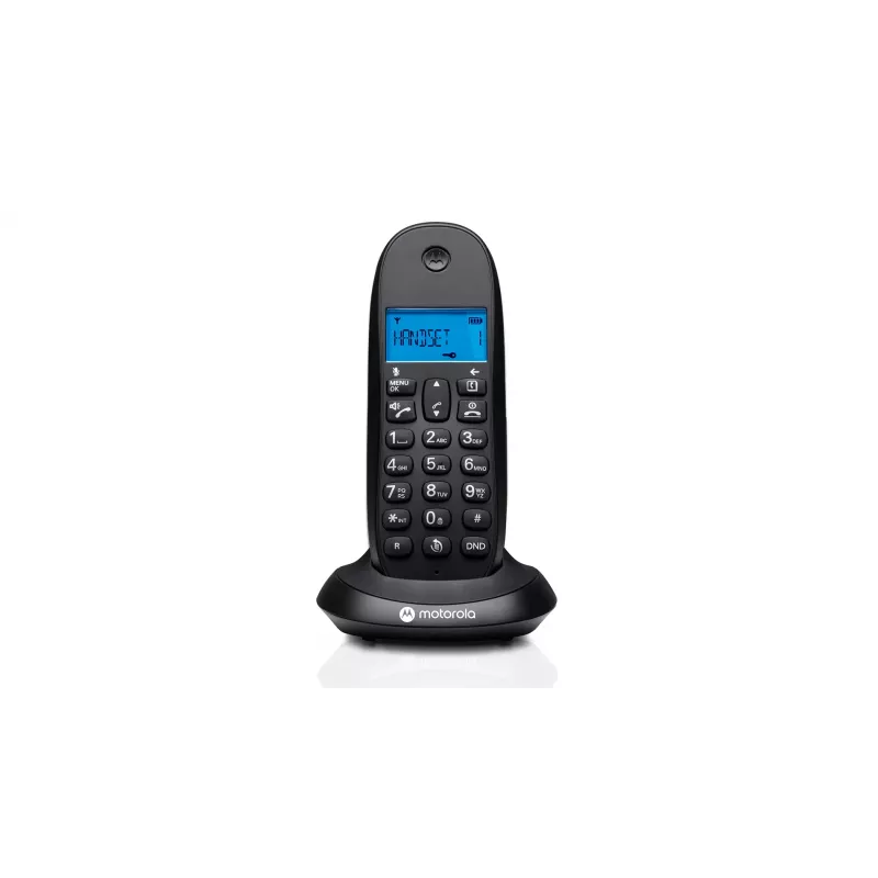 Juhtmeta telefon Motorola C1001CB Must — DECT juhtmeta telefonitoru 1,6-tollise ekraaniga