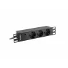 Lanberg PDU-03E-0200-BK toitejaotusseade (PDU) 3 vahelduvvoolu pistikupesa 1U must