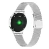 Nutikell ORO-MED ORO-SMART CRYSTAL SILVER — ümmargune metallkorpus, LCD 240×198, 1,04-tolline ekraan, Bluetooth 4.0, veekindel, 120 mAh aku