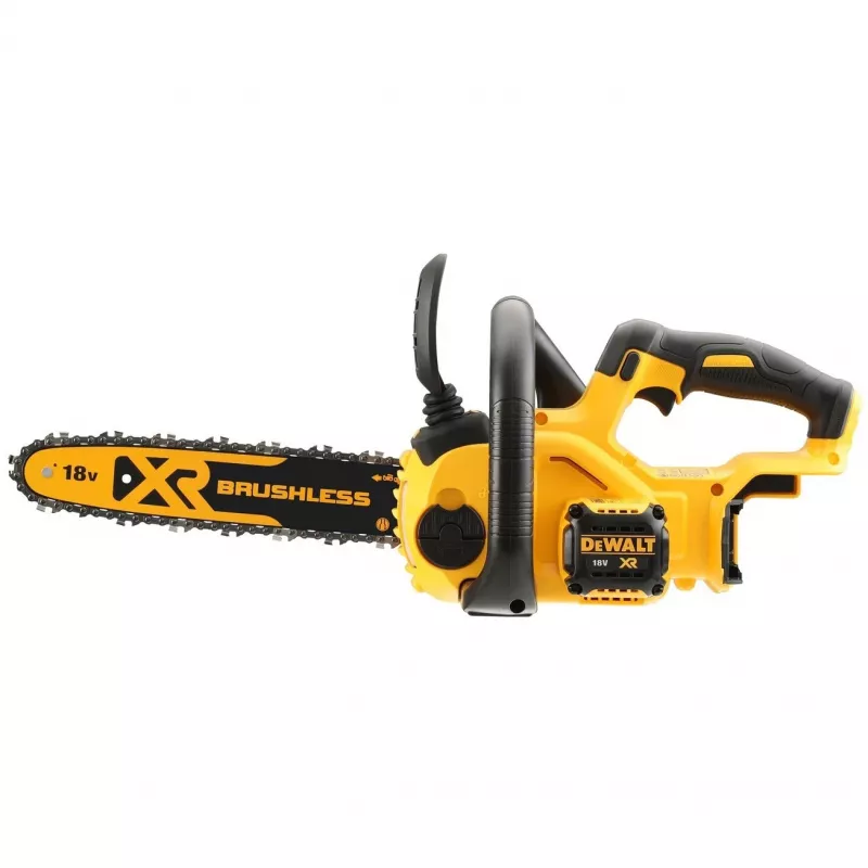 Kettsaag DeWALT DCM565N-XJ — juhtmeta akutoitel, 30 cm latt, 5 Ah aku mahutavus, 0,14 L õlipaak