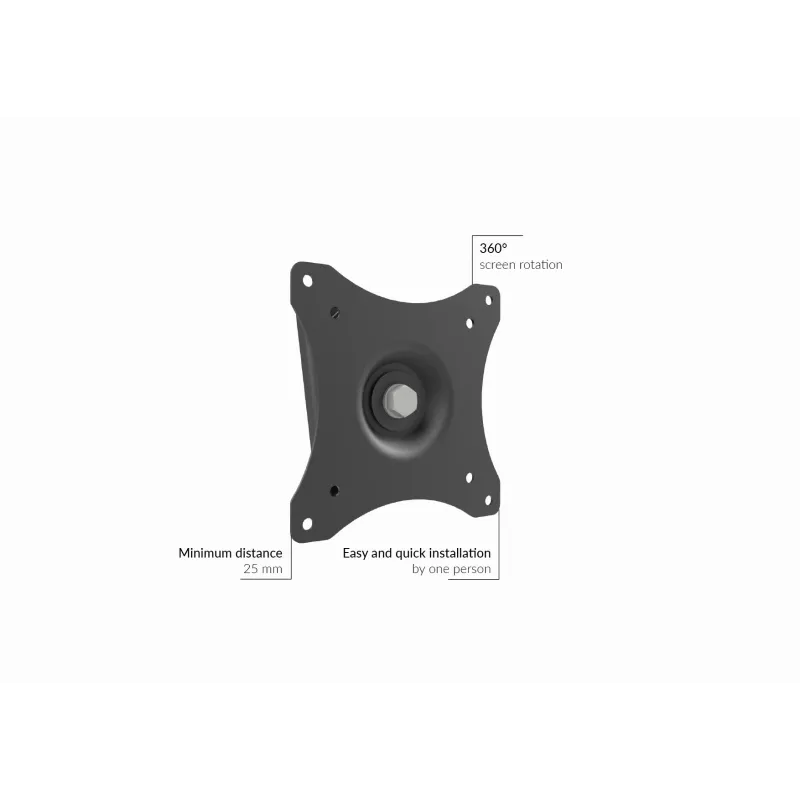TV-kinnitus Edbak GD03 73,7 cm 10 kg Must