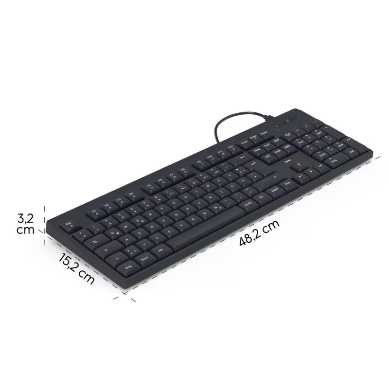 juhtmega klaviatuur CK-100 must