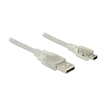 USB-kaabel DeLOCK 83907 USB 2.0 2m USB A Mini-USB B läbipaistev