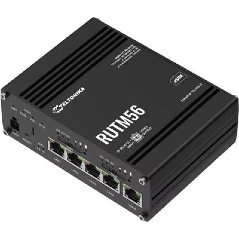 Ruuter TELTONIKA RUTM56 kahe modemiga, 802.11ac Wi‑Fi, Gigabit LAN x4, Mesh-tugi, MU‑MIMO (ilma mobiilse lairibata)