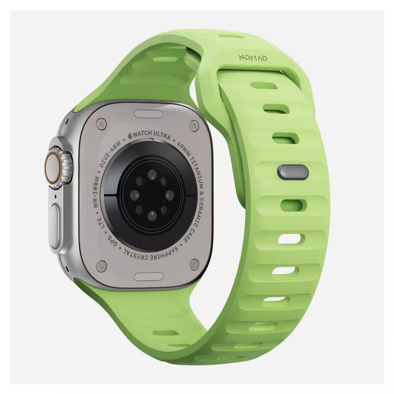 Band Nomad Sport Band Light roheline Rubber — laius 21,5 mm, randmele 160–195 mm