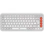 Logitech POP Icon Keys - klaviatuur - juhtmevaba - Bluetooth LE - QWERTY - USA rahvusvaheline - valge, oranž (920-013072)