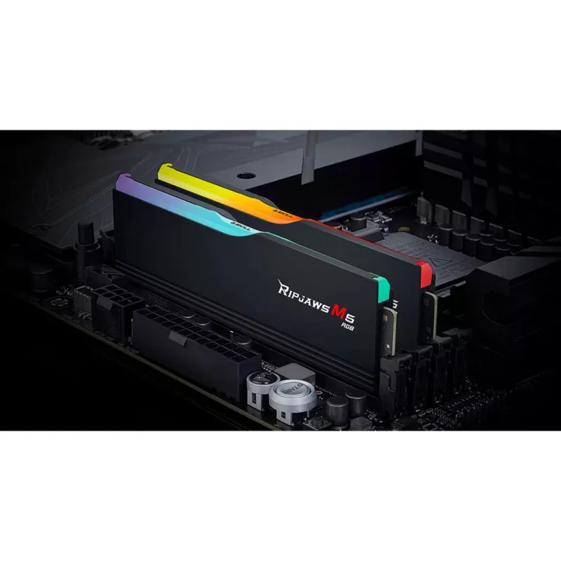 DIMM 32 GB DDR5-6800 (2x 16 GB) Dual-Kit, mälu, must, F5-6800J3445G16GX2-RM5RK, Ripjaws M5 RGB, INTEL XMP