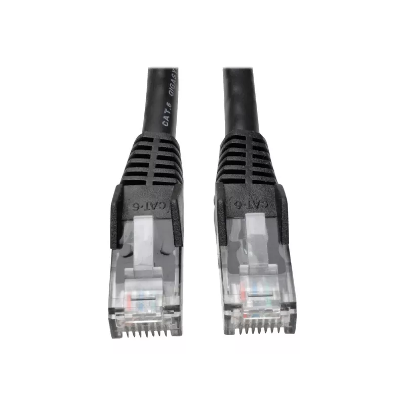Eaton Tripp Lite Series Cat6 Gigabit Snagless Molded (UTP) Ethernet-kaabel (RJ45 M/M), PoE, must, 5 ft (1,52 m) - Paigakaabel - RJ-45 (M) kuni RJ-45 (M) - 1,52 m - UTP - CAT 6 - Mou