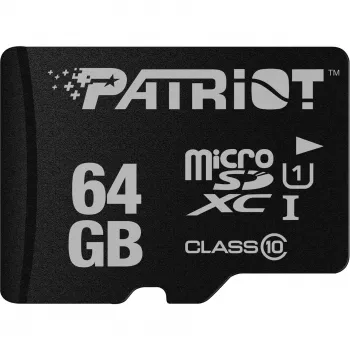 Mälukaart PATRIOT MicroSDXC 64 GB UHS‑I Class 10 U1 80 MB/s (PSF64GMDC10)