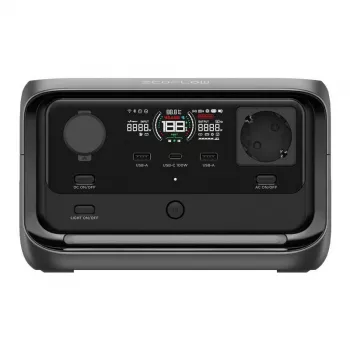 Kaasaskantav elektrijaam EcoFlow River 3 Plus — LiFePO4 286Wh, AC ja USB väljundid, laadimine päikesepaneelist/autost