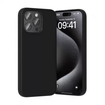 Kaitsev silikoonümbris Vention KUFB0-40 iPhone 15 Pro Max jaoks — must pehme puutega kate