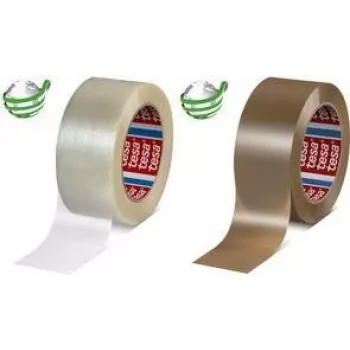 Tape TESA 60418 Pruun 132m PET Sünteetiline kumm 50mm