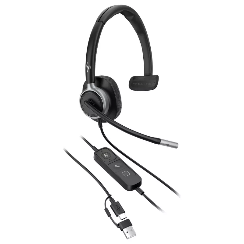 Monaural USB Wired Headset Poly Mission 615 — kaal 117,5 g