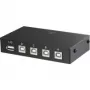 USB-lüliti Renkforce RF-4106952 — 4-pordiline USB 2.0, must