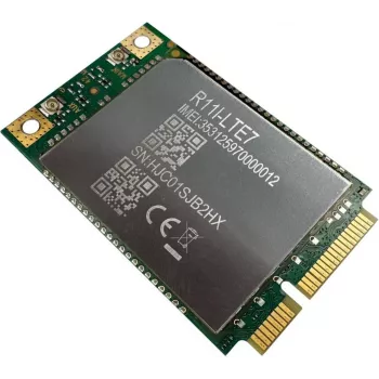 MiniPCI-e LTE-modemikaart MikroTik R11E-LTE7 — rahvusvahelised sagedusalad, kuni 300 Mbps, LTE Cat7