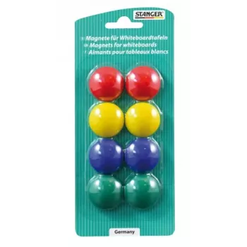 Tahvlimagnetid Stanger mudel 73002 komplekt 8 värvi, pakendis 8 ümmargust markerit