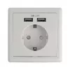 Pistikupesa CEE 7/3 + USB DeLOCK 11471
