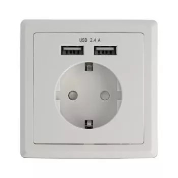 Pistikupesa CEE 7/3 + USB DeLOCK 11471