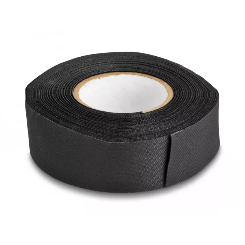 DeLOCK riideteip 25 m x 25 mm käsi-rebitav isekleepuv must