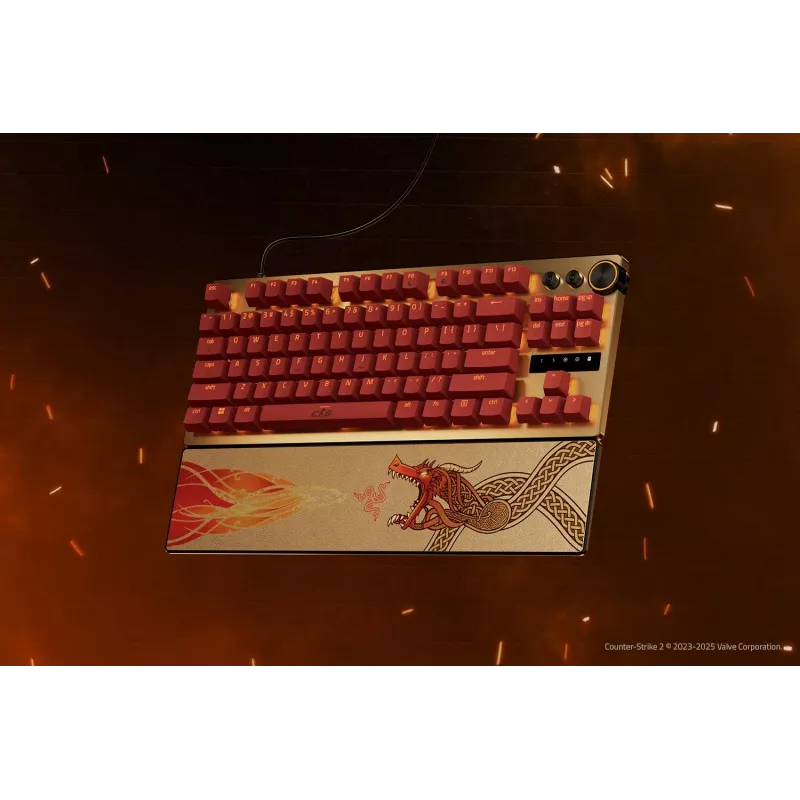 Razer Huntsman V3 Pro Tenkeyless | Mänguklaviatuur | Juhtmega | US | Counter-Strike 2 väljaanne | USB Type-C | Razer Analog Optical Switch Gen-2