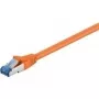 Wentronic Goobay CAT 6a paranduskaabel, S/FTP (PiMF), oranž, 3 m - LSZH halogeenivaba, vask (93785)