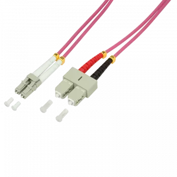 Logilink - Patch-kaabel - LC Multi-Mode (M) kuni SC multi-mode (M) - 10 m - Fiiberoptika - 50/125 mikromeeter - OM4 - Halogeenivaba - kanarbikvioletne (FP4LS10)