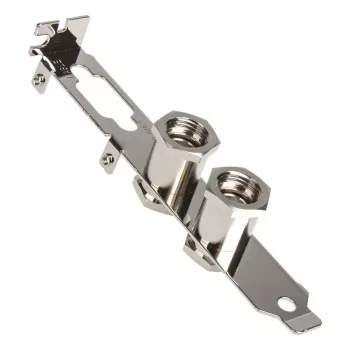 Koolance PCI-pesa kronstein 2 G1/4-tollise läbiviiguga - hõbedane