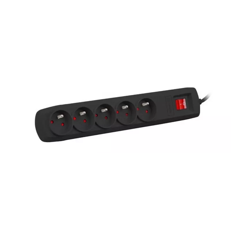 Liigpingekaitse NATEC NSP-1713 must 5 vahelduvvoolupesa 1,5 m